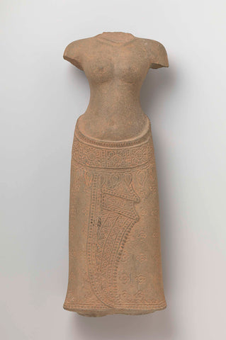 Torso of a goddess, anonymous, 1175 - 1250 Canvas Print