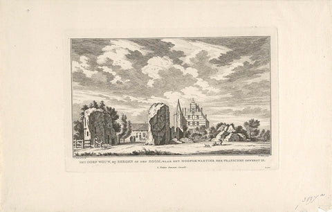 View at Wouw where the headquarters of the French were located in 1747, Simon Fokke, 1772 Canvas Print