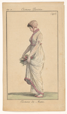 Young woman in morning dress, anonymous, 1802 - 1803 Canvas Print