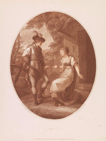 Gualtherus en Griselda, Francesco Bartolozzi, 1785 Canvas Print