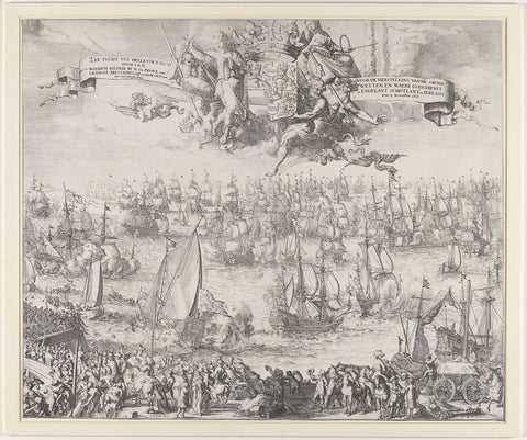 Voyage of William III to England, 1688, Romeyn de Hooghe (attributed to workshop of), 1688 Canvas Print