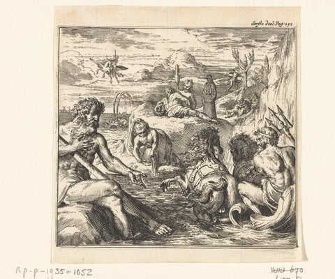 Illustration for 'Alle de werken' by Lucianus, Romeyn de Hooghe, 1679 Canvas Print