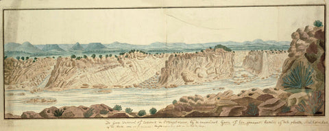 View of the Augrabies Falls on the Orange River, Robert Jacob Gordon, 1778 - 1779 Canvas Print