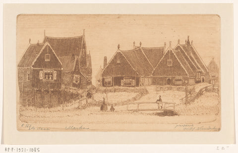 Wooden houses on Marken, Wijnand Otto Jan Nieuwenkamp, 1916 Canvas Print