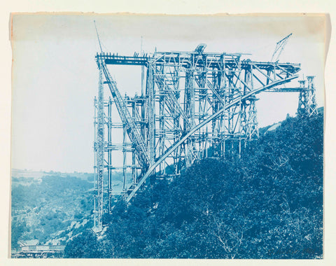 Construction of Viaur Viaduct in France by Societé de Construction des Battignolles, 17 July 1901, anonymous, 1901 Canvas Print