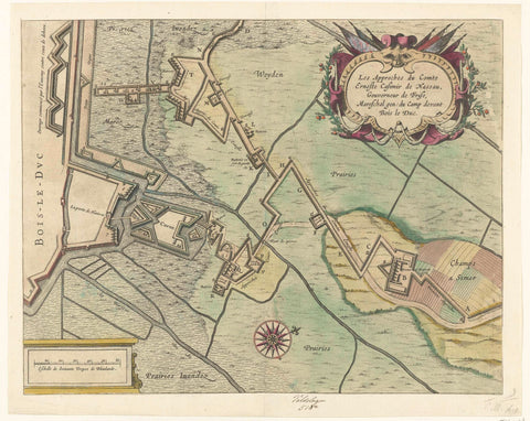 Trenches of the State army under Ernst Casimr, up to the city during the siege of Den Bosch, 1629, anonymous, 1629 - 1630 Canvas Print