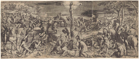 Crucifixion of Christ, Agostino Carracci, 1582 Canvas Print