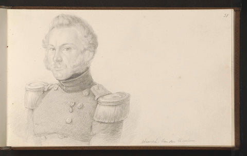 Portrait of P.H. van der Meulen, Christian Heinrich Gottlieb Steuerwald, c. 1834 - c. 1844 Canvas Print