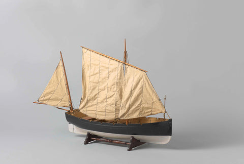 Model of a Longboat, anonymous, c. 1880 Canvas Print