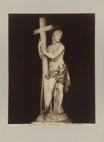 Statue of Christ in Santa Maria sopra Minerva, Rome, anonymous, c. 1880 - c. 1904 Canvas Print