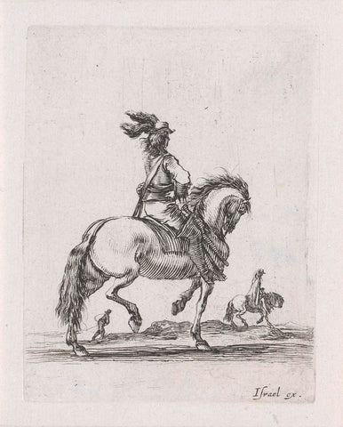 Rider on a galloping horse, Stefano della Bella, 1620 - 1664 Canvas Print