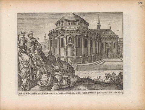 Christ predicts the destruction of the temple, anonymous, 1643 Canvas Print