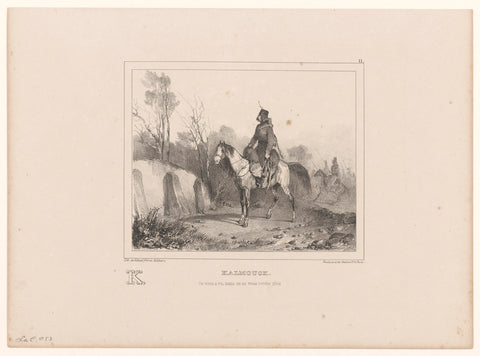 Kalmuk, Nicolas Toussaint Charlet, 1835 Canvas Print