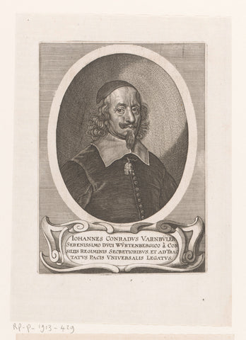 Portret van Johann Konrad Varnbüler, Matthäus Merian (I), 1652 Canvas Print