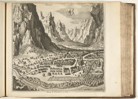 View of Glarus, 1726, anonymous, 1726 Canvas Print