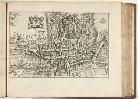 Map of Lausanne, 1726, anonymous, 1726 Canvas Print