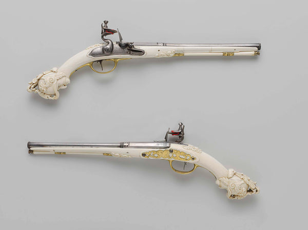 François Pirmet  Cased Pair of Flintlock Pistols with Accessories