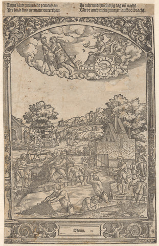 The Moon and its planet children, anonymous, 1531 Canvas Print