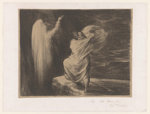 Wotan summons the earth goddess Erda, Henri Fantin-Latour, 1876 Canvas Print