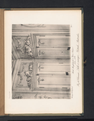 Detail of two doors and doorposts in the dining room on the ground floor of Hotel Merghelynck in Ypres, Belgium, Hector Heylbroeck, c. 1889 - in or before 1894 Canvas Print