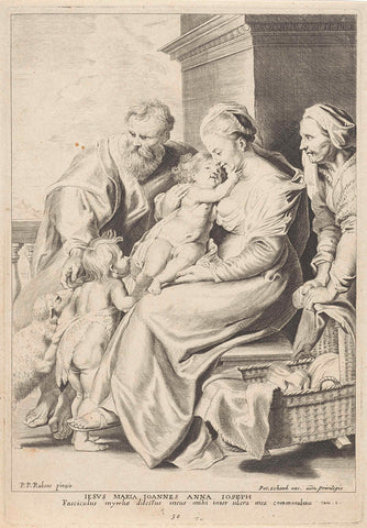 Holy Family, anonymous, 1675 - 1711 Canvas Print