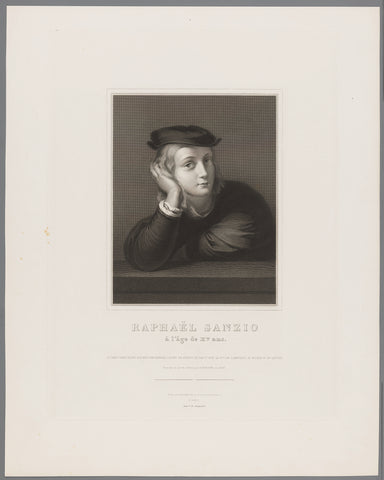 Portrait of an unknown boy, formerly known as Raphael at the age of fifteen, François Forster, 1843 Canvas Print