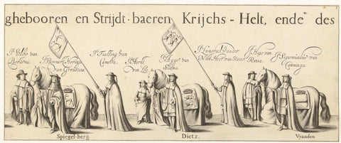 Funeral procession of William Frederick, Count of Nassau-Dietz (sheet 5), 1665, Michel Noé, 1666 Canvas Print