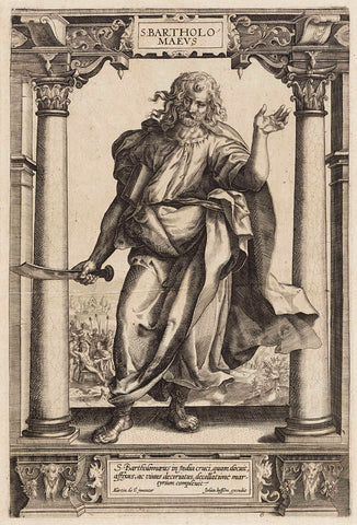 H. Bartholomeüs, Hieronymus Wierix, 1580 - 1613 Canvas Print