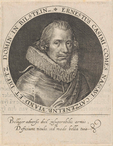 Portrait of Ernst Casimir, Count of Nassau-Dietz, Crispijn van de Passe (I), 1615 Canvas Print