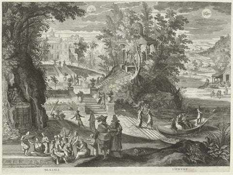 May and June, Aegidius Sadeler, 1615 Canvas Print