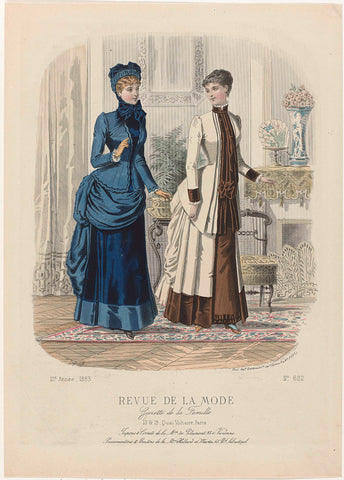 Revue de la Mode, Gazette de la Famille, Sunday, December 2, 1883, 12th year, No. 622: Jupons & Corsets (...), P. Deferneville, 1883 Canvas Print