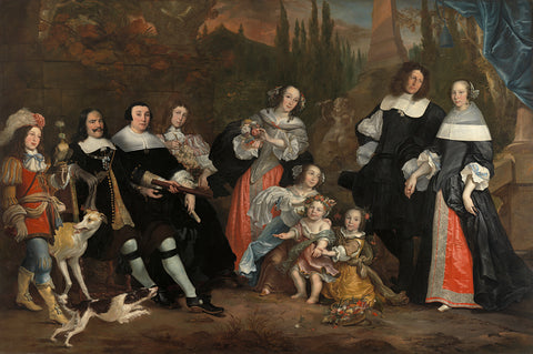 Michiel de Ruyter and his Family, Juriaen Jacobsz., 1662 Canvas Print