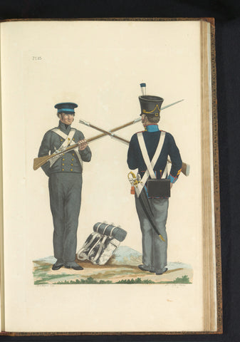 Corporal and Fusilier of the General Depôt der Landmagt, Dirk Sluyter, 1823 Canvas Print