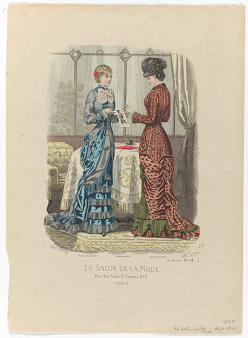 Le Salon de la Mode, 1880, No. 421, 4th year, Pl. 38, A Paul, 1880 Canvas Print