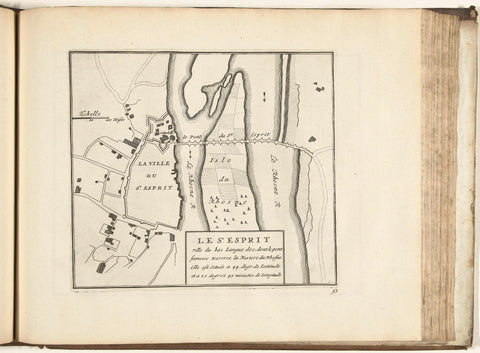 Map of Pont-Saint-Esprit, 1726, anonymous, 1726 Canvas Print