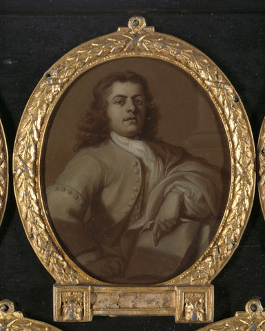 Portrait of Adriaan van der Vliet (1707-77), Poet in Rotterdam, Dionys van Nijmegen, 1732 - 1771 Canvas Print