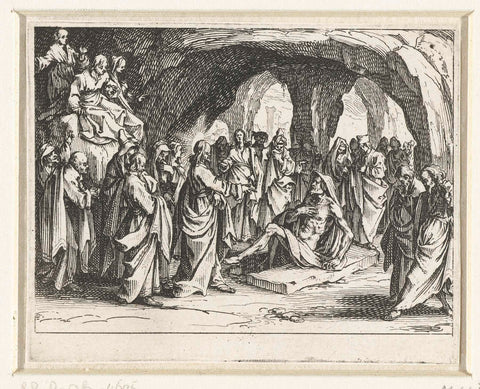 Revival of Lazarus, Jacques Callot, 1635 Canvas Print