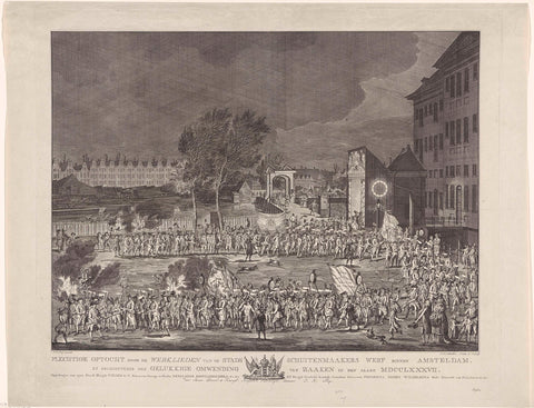 Parade of the workmen of the yard of the East India Company, 1787, Johan Christoffel Schultz, 1787 Canvas Print