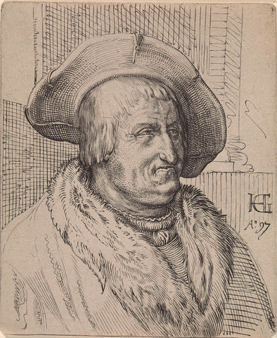 Portrait of an old man with hat, anonymous, 1597 - 1700 Canvas Print