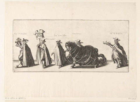 The funeral procession (plate 7), 1623, Simon Frisius, 1624 Canvas Print