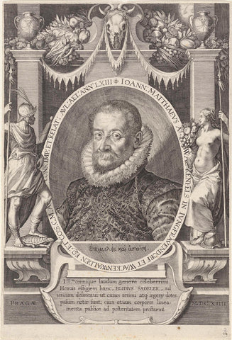 Portrait of Johannes Matthaeus Wacker von Wackenfels, Aegidius Sadeler, 1614 Canvas Print