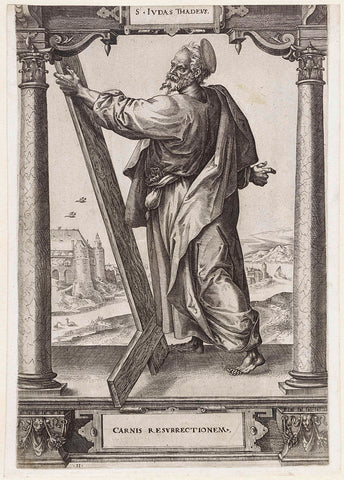 H. Judas Taddeüs, Hieronymus Wierix, 1578 Canvas Print