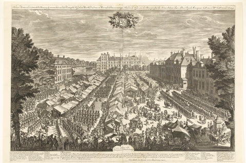 The Hague Fair with the Prince and Princess of Orange, 1686, Daniël Marot (I), 1686 Canvas Print