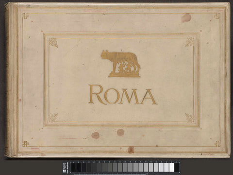 Photo album with recordings of sights and works of art in Rome, various makers, c. 1860 - c. 1930 Canvas Print