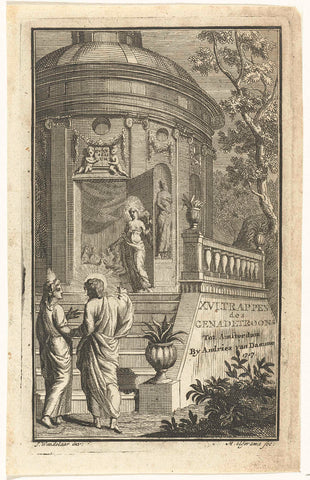 Title page for De trappen des genadetroons van Jesus Christus, 1717, Michiel Elgersma, 1717 Canvas Print