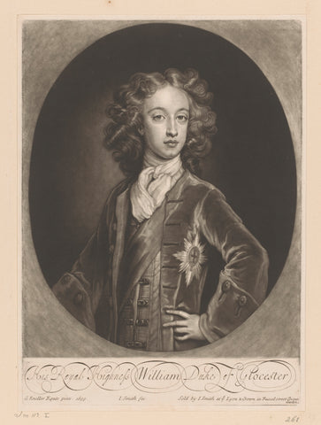 Portrait of William, Duke of Gloucester, John Smith (printmaker/publisher), 1669-1742 Canvas Print