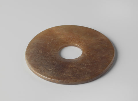 Bi; disc of brown jade, anonymous, -206 - 220 Canvas Print