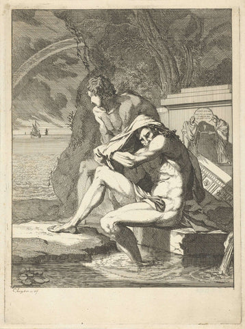 Water, Caspar Luyken, 1698 - 1702 Canvas Print