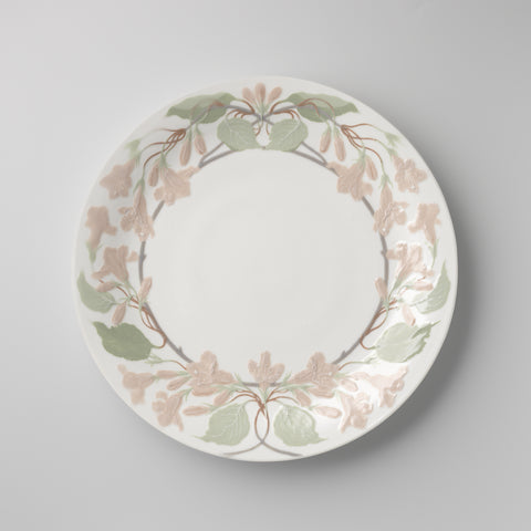 Saucer, multicolored painted with quince blossoms, Meissener Porzellan Manufaktur, c. 1895 Canvas Print