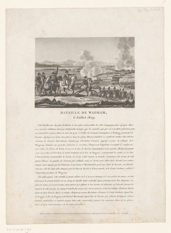 Slag bij Wagram, 1809, François Louis Couché, 1809 - 1820 Canvas Print